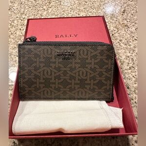 Bally card holder / zip wallet monogram pattern